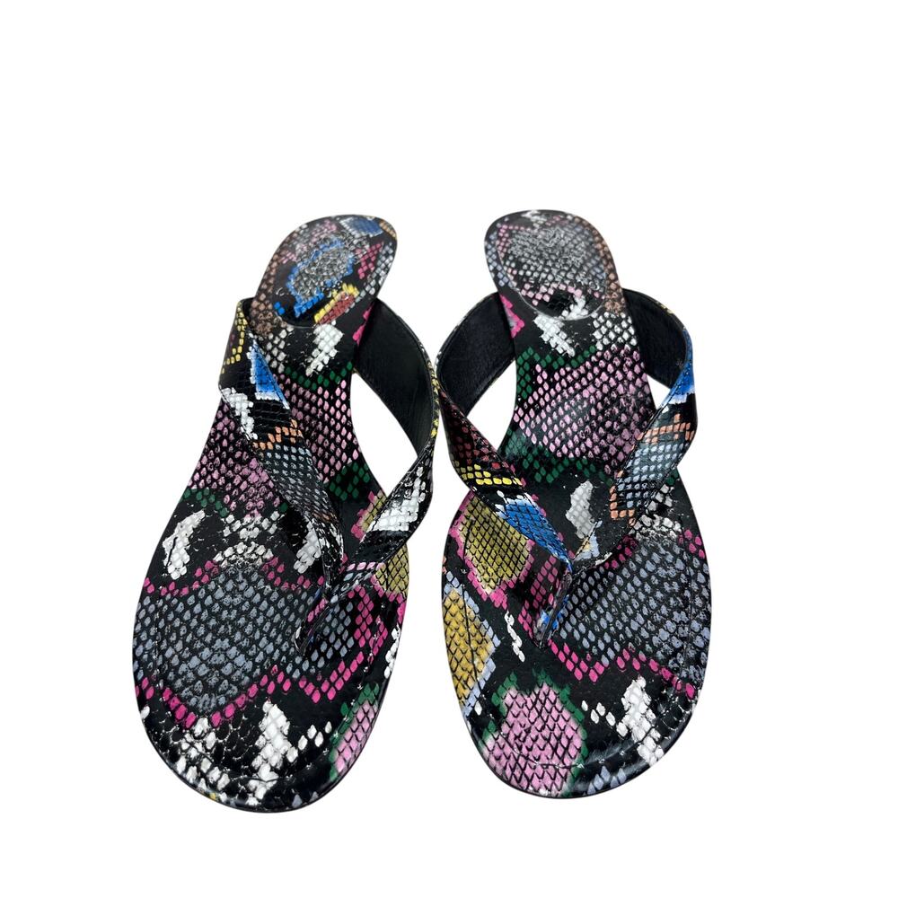 Vince Camuto multicolor snakeskin patterned Grenda kitten heel sandals size 9